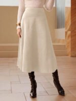 ⁦تنورة طويلة أنيقة من الجلد المدبوغ⁩ - الصورة ⁦80⁩