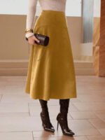 ⁦تنورة طويلة أنيقة من الجلد المدبوغ⁩ - الصورة ⁦84⁩