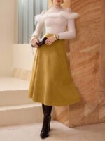 ⁦تنورة طويلة أنيقة من الجلد المدبوغ⁩ - الصورة ⁦85⁩