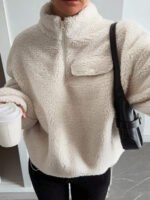 ⁦بلوزة نسائية شتوية Over size⁩ - الصورة ⁦3⁩