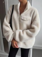 ⁦بلوزة نسائية شتوية Over size⁩ - الصورة ⁦7⁩