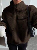 ⁦بلوزة نسائية شتوية Over size⁩ - الصورة ⁦9⁩