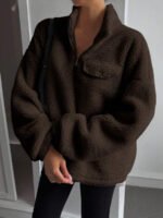 ⁦بلوزة نسائية شتوية Over size⁩ - الصورة ⁦12⁩