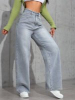 ⁦بنطلون جينز نسائي فضفاض⁩ - الصورة ⁦29⁩