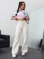 ⁦بنطلون جينز نسائي فضفاض⁩ - الصورة ⁦40⁩