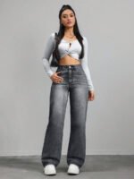 ⁦بنطلون جينز نسائي فضفاض⁩ - الصورة ⁦54⁩