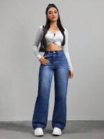 ⁦بنطلون جينز نسائي فضفاض⁩ - الصورة ⁦66⁩