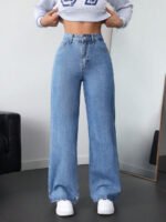 ⁦بنطلون جينز فضفاض بقصة رجلين واسعة⁩ - الصورة ⁦36⁩