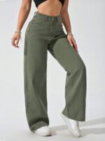 ⁦بنطلون جينز فضفاض بقصة رجلين واسعة⁩ - الصورة ⁦59⁩