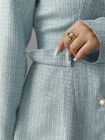 ⁦فستان طويل رسمي بياقة وأكمام طويلة⁩ - الصورة ⁦24⁩