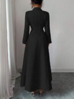 ⁦فستان طويل رسمي بياقة وأكمام طويلة⁩ - الصورة ⁦34⁩