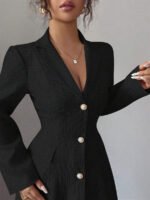 ⁦فستان طويل رسمي بياقة وأكمام طويلة⁩ - الصورة ⁦35⁩