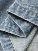 ⁦جاكيت جينز قصير كاجوال مزين بحزام⁩ - الصورة ⁦9⁩