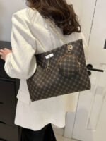 ⁦حقيبة كتف كبيرة السعة كتان⁩ - الصورة ⁦6⁩