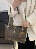 ⁦حقيبة كتف كبيرة السعة كتان⁩ - الصورة ⁦7⁩