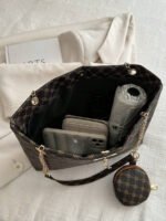 ⁦حقيبة كتف كبيرة السعة كتان⁩ - الصورة ⁦11⁩