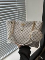 ⁦حقيبة كتف كبيرة السعة كتان⁩ - الصورة ⁦13⁩