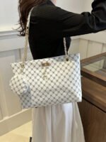 ⁦حقيبة كتف كبيرة السعة كتان⁩ - الصورة ⁦17⁩