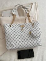 ⁦حقيبة كتف كبيرة السعة كتان⁩ - الصورة ⁦20⁩