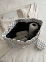 ⁦حقيبة كتف كبيرة السعة كتان⁩ - الصورة ⁦22⁩