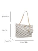 ⁦حقيبة كتف كبيرة السعة كتان⁩ - الصورة ⁦23⁩