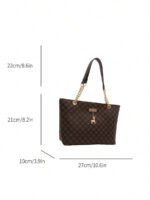 ⁦حقيبة كتف كبيرة السعة كتان⁩ - الصورة ⁦25⁩