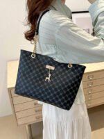 ⁦حقيبة كتف كبيرة السعة كتان⁩ - الصورة ⁦36⁩