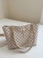 ⁦حقيبة كتف كبيرة السعة كتان⁩ - الصورة ⁦43⁩