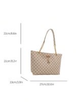 ⁦حقيبة كتف كبيرة السعة كتان⁩ - الصورة ⁦44⁩