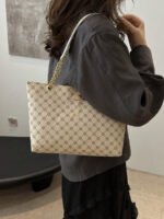 ⁦حقيبة كتف كبيرة السعة كتان⁩ - الصورة ⁦46⁩