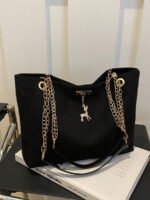 ⁦حقيبة كتف كبيرة السعة كتان⁩ - الصورة ⁦51⁩