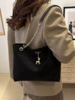 ⁦حقيبة كتف كبيرة السعة كتان⁩ - الصورة ⁦52⁩