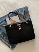 ⁦حقيبة كتف كبيرة السعة كتان⁩ - الصورة ⁦53⁩