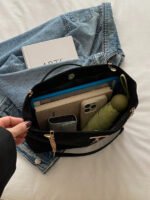 ⁦حقيبة كتف كبيرة السعة كتان⁩ - الصورة ⁦56⁩