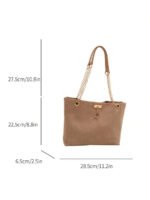 ⁦حقيبة كتف كبيرة السعة كتان⁩ - الصورة ⁦59⁩