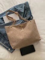 ⁦حقيبة كتف كبيرة السعة كتان⁩ - الصورة ⁦62⁩