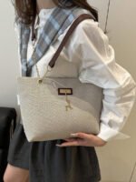 ⁦حقيبة كتف كبيرة السعة كتان⁩ - الصورة ⁦73⁩