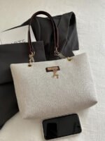 ⁦حقيبة كتف كبيرة السعة كتان⁩ - الصورة ⁦76⁩