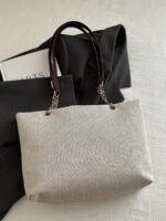 ⁦حقيبة كتف كبيرة السعة كتان⁩ - الصورة ⁦77⁩