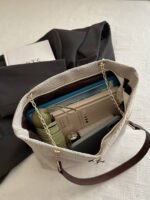 ⁦حقيبة كتف كبيرة السعة كتان⁩ - الصورة ⁦78⁩