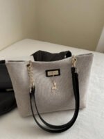 ⁦حقيبة كتف كبيرة السعة كتان⁩ - الصورة ⁦86⁩