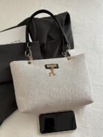 ⁦حقيبة كتف كبيرة السعة كتان⁩ - الصورة ⁦92⁩