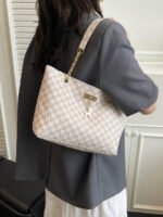 ⁦حقيبة كتف كبيرة السعة كتان⁩ - الصورة ⁦125⁩