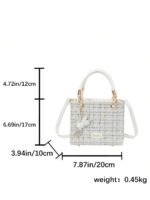 ⁦حقيبة يد سعة كبيرة ذات تفاصيل رقيقة⁩ - الصورة ⁦102⁩