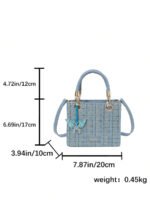 ⁦حقيبة يد سعة كبيرة ذات تفاصيل رقيقة⁩ - الصورة ⁦121⁩