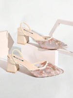 ⁦صنادل نسائية مزينة بالتطريز والدانتيل⁩ - الصورة ⁦8⁩