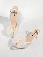 ⁦صنادل نسائية مزينة بالتطريز والدانتيل⁩ - الصورة ⁦59⁩