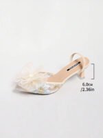 ⁦صنادل نسائية مزينة بالتطريز والدانتيل⁩ - الصورة ⁦64⁩