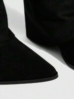 ⁦بوت طويلة بكعب سميك من الجلد المدبوغ⁩ - الصورة ⁦9⁩