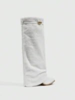 ⁦بوت طويلة بكعب سميك من الجلد المدبوغ⁩ - الصورة ⁦46⁩